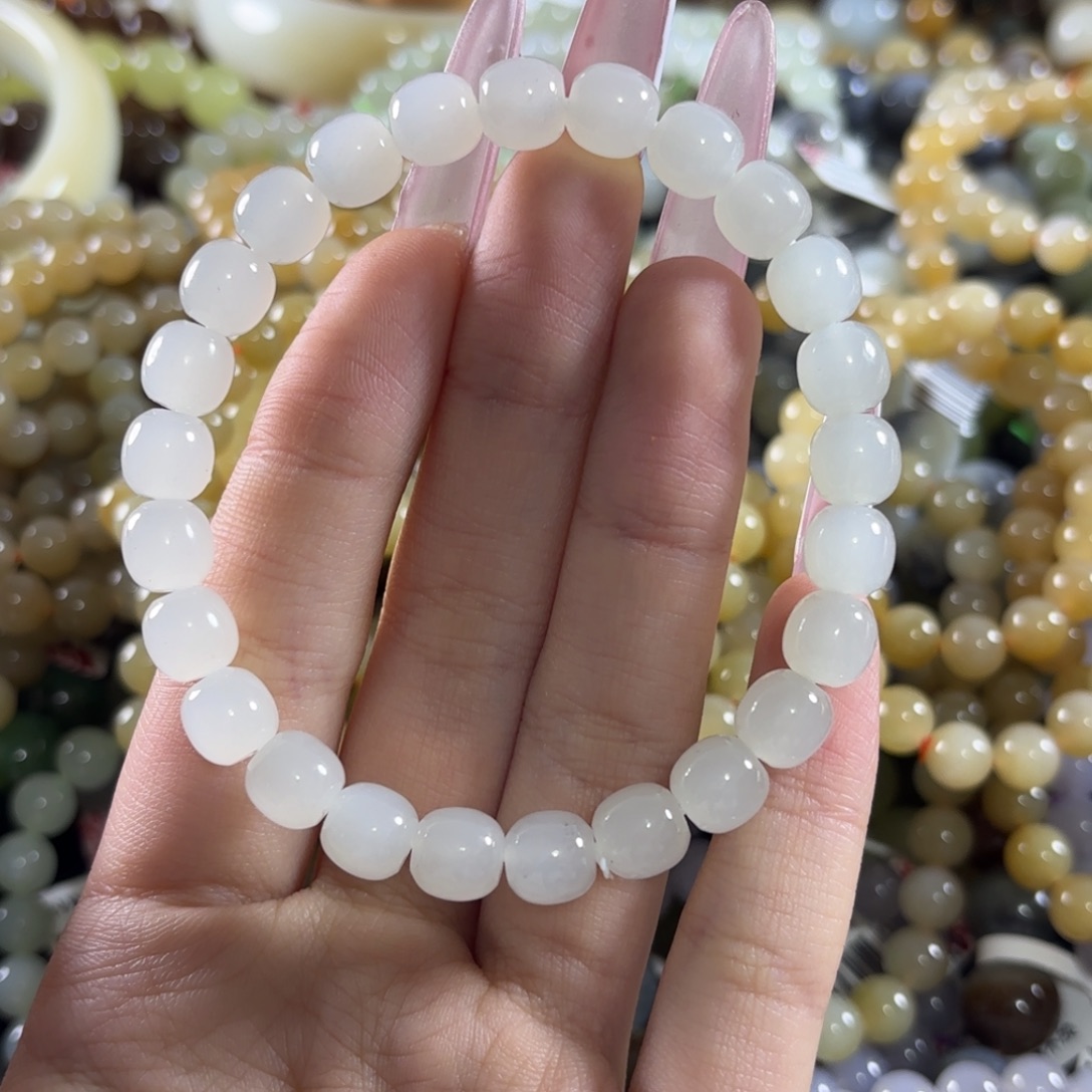 微***琪和田玉未镶嵌手链406