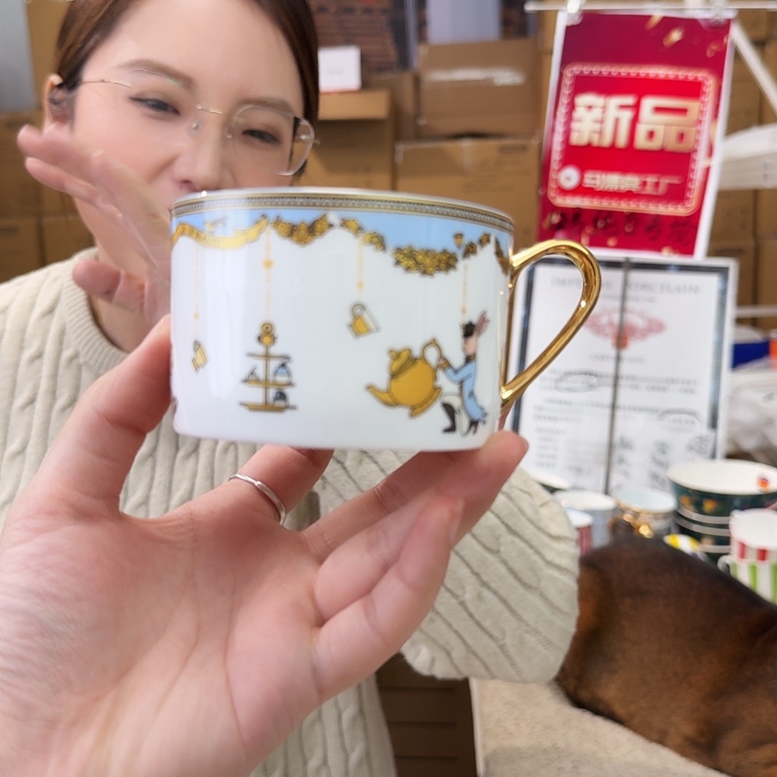 骨瓷1只250ml咖啡杯瑕疵不忒不还