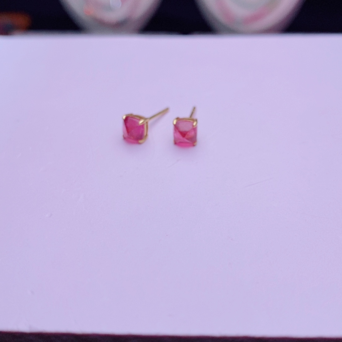 18K金镶嵌耳饰碧玺m