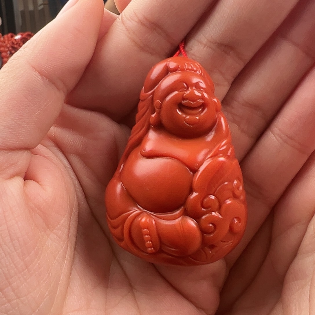 南红玛瑙吊坠未镶嵌