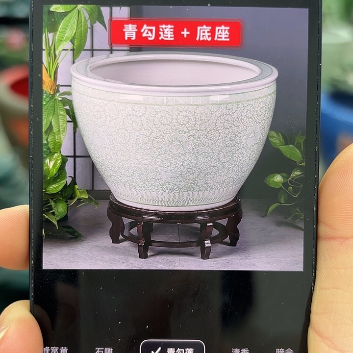 瓷片直径41缸加底座