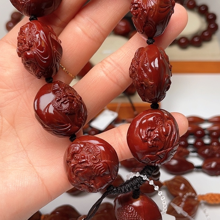 橄榄核手串我***己十八罗汉