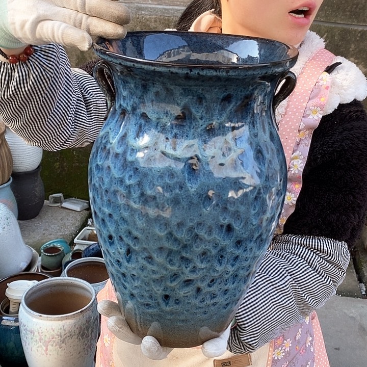 紫砂花盆正品口20高32