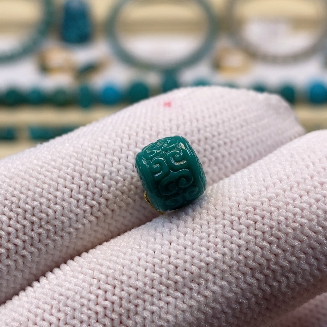 未镶嵌绿松石珠宝奇石老型回纹8.8