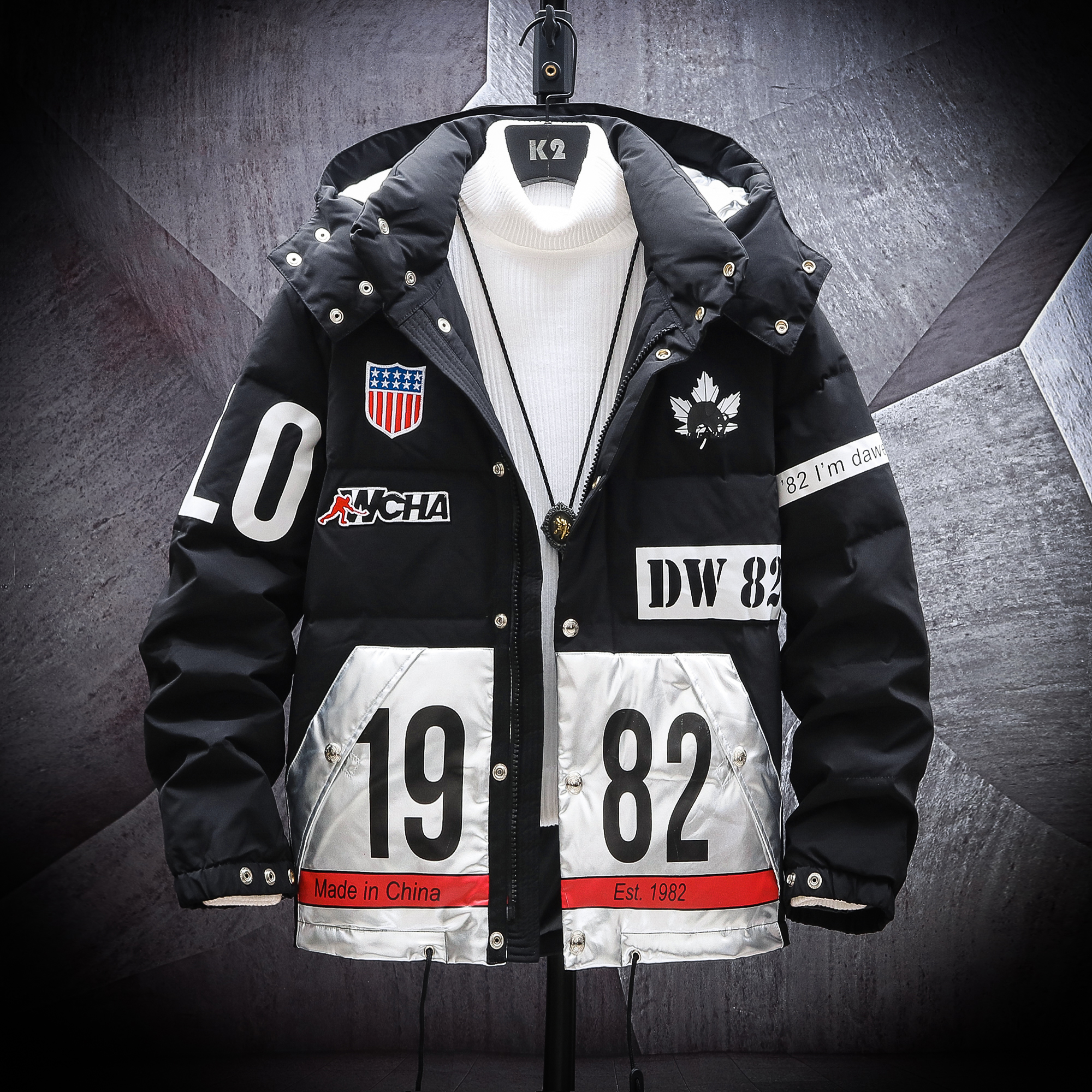 【明星同款】女孩别哭长款时尚休闲女款羽绒服9958