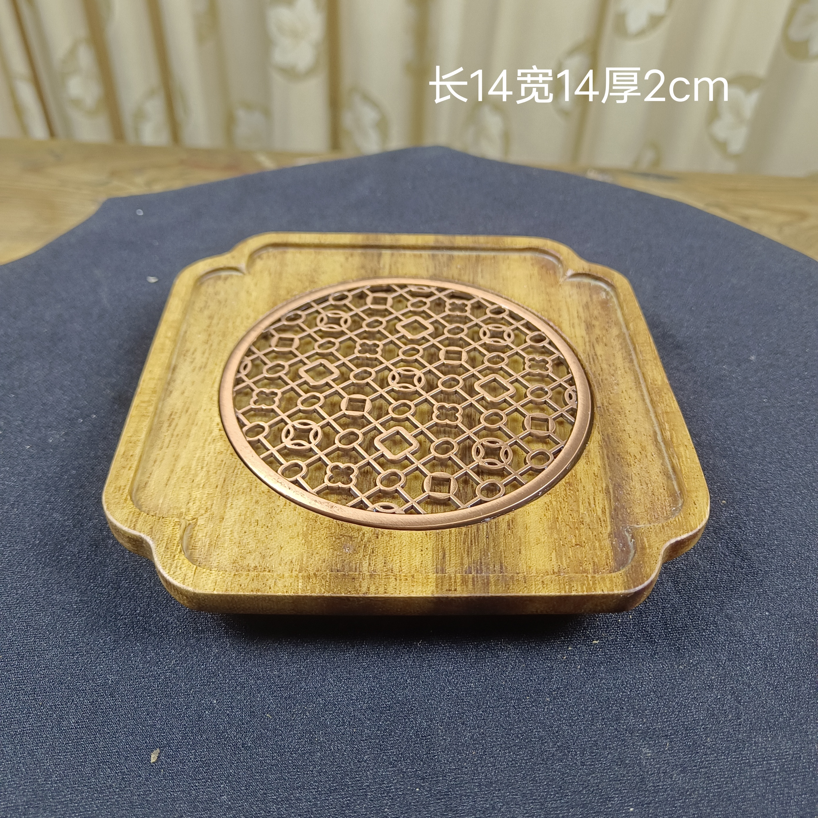 胡桃木壸承，随机发货壶垫
