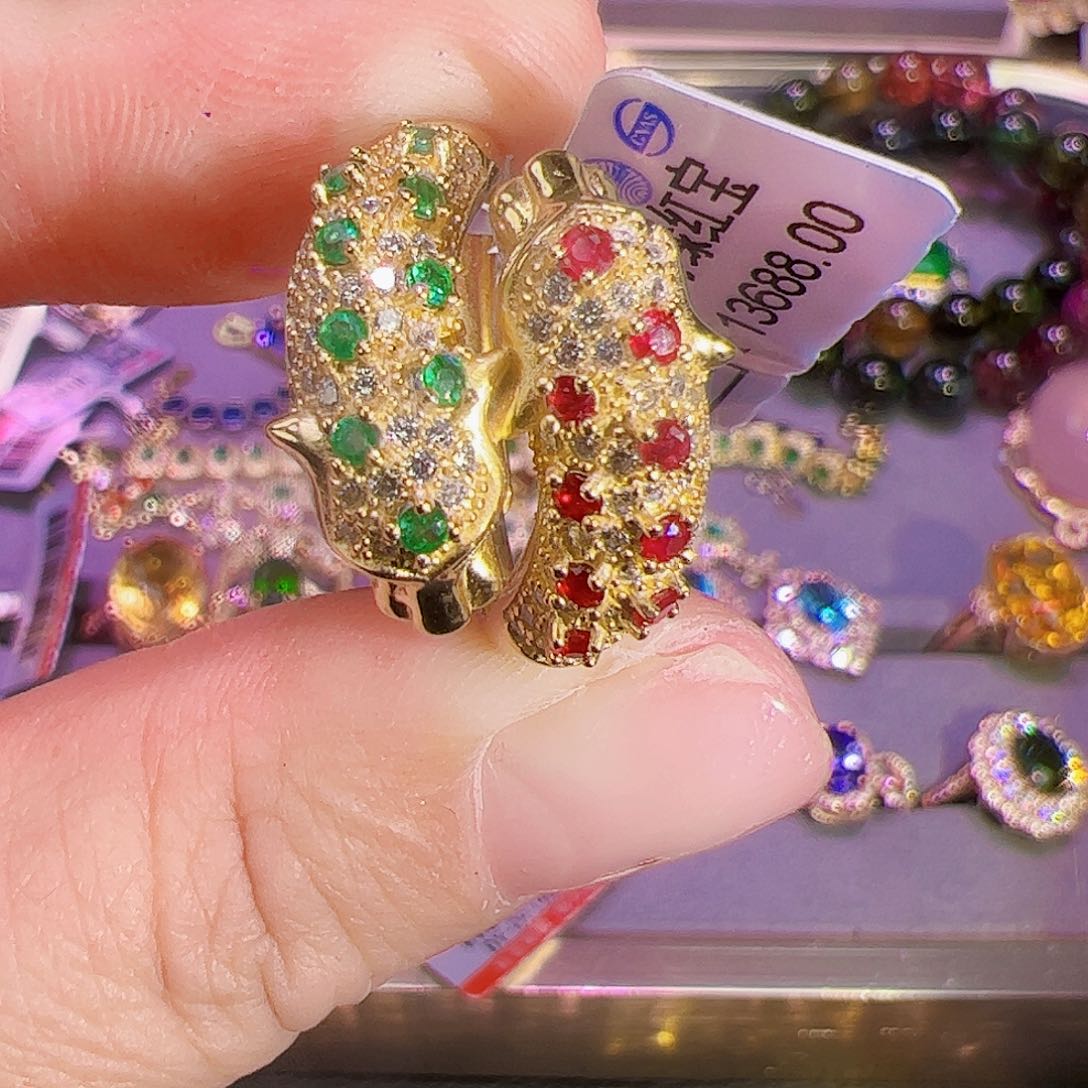 红宝石多宝银S925镶嵌