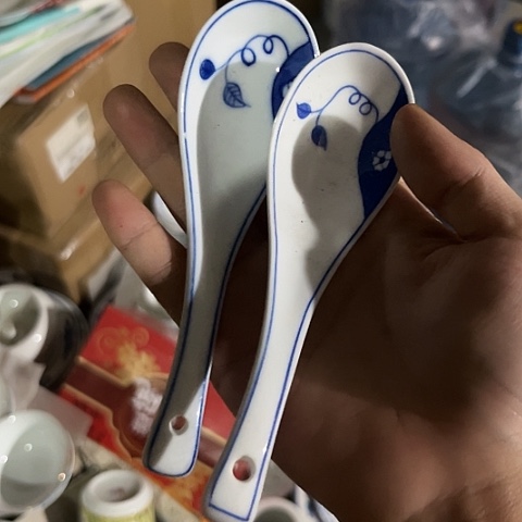 陶瓷手绘勺两个陶瓷
