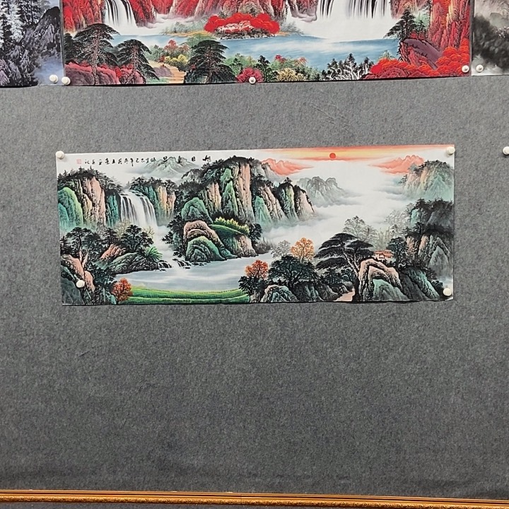 国画小六尺山水一副