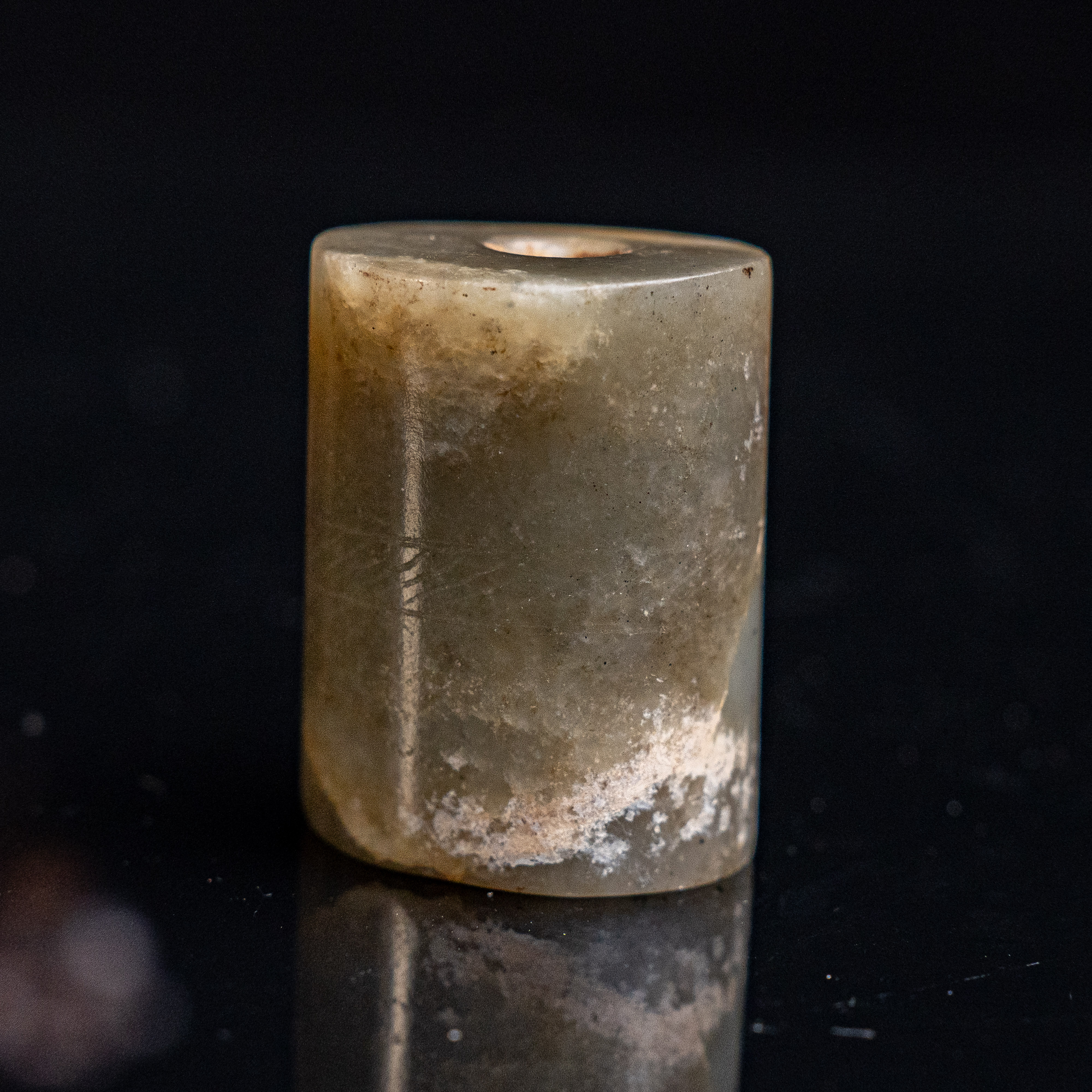 明代和田玉刻纹玉珒