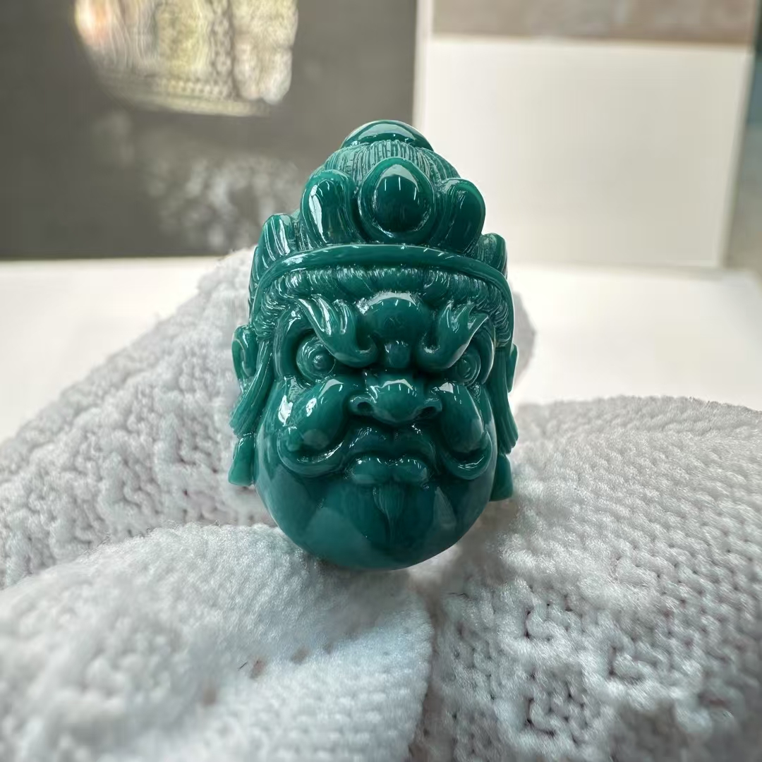 【莲心珠宝】黄财财吊坠丫角山原矿玉化干净无瑕尺寸15.9*24*12.5mm