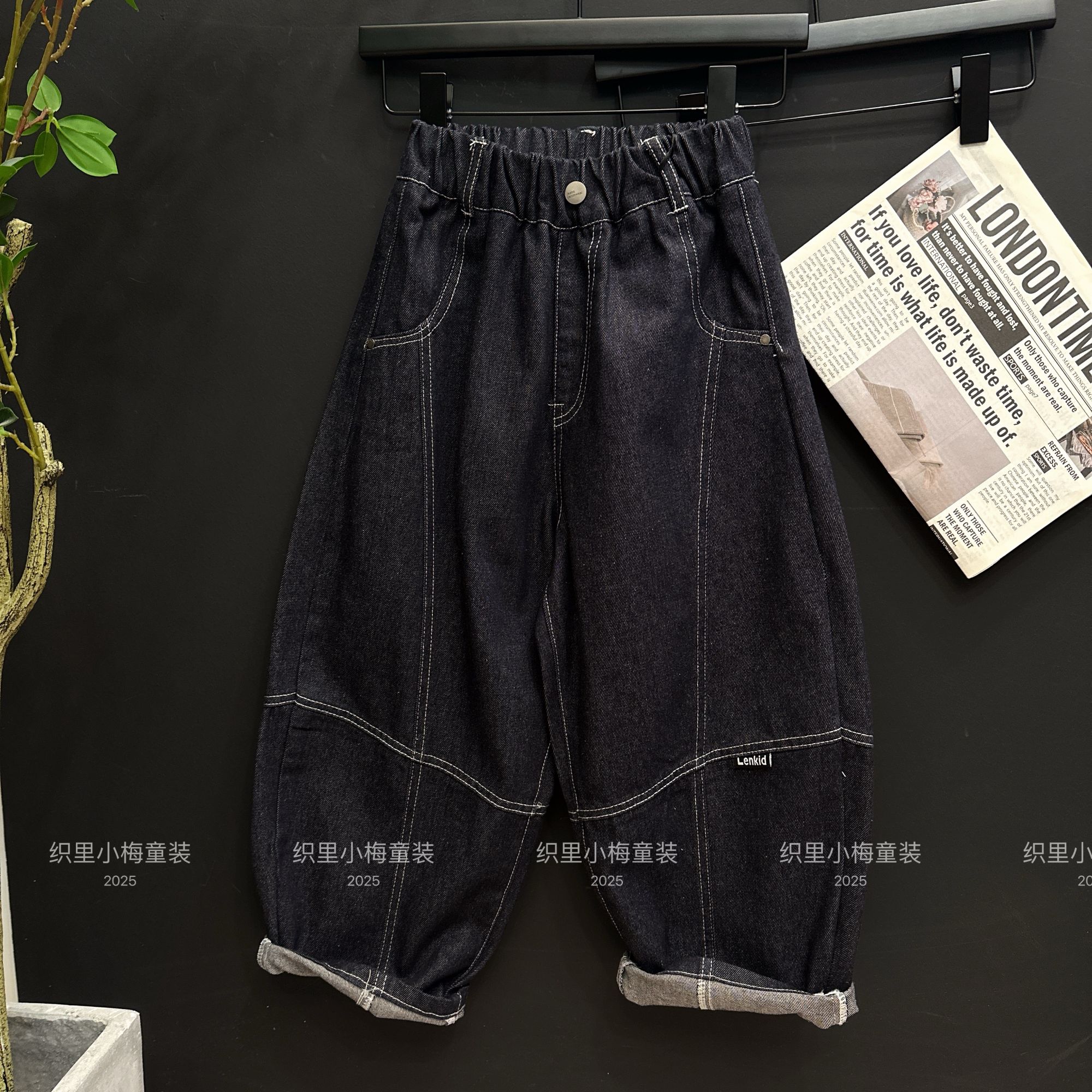 【水洗软牛仔】秋上新痞帅中大童软牛仔男童LenKid- 8822