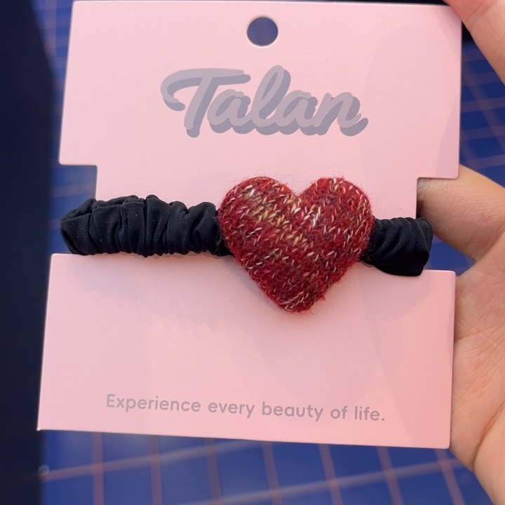 布艺铁合金爱心发绳