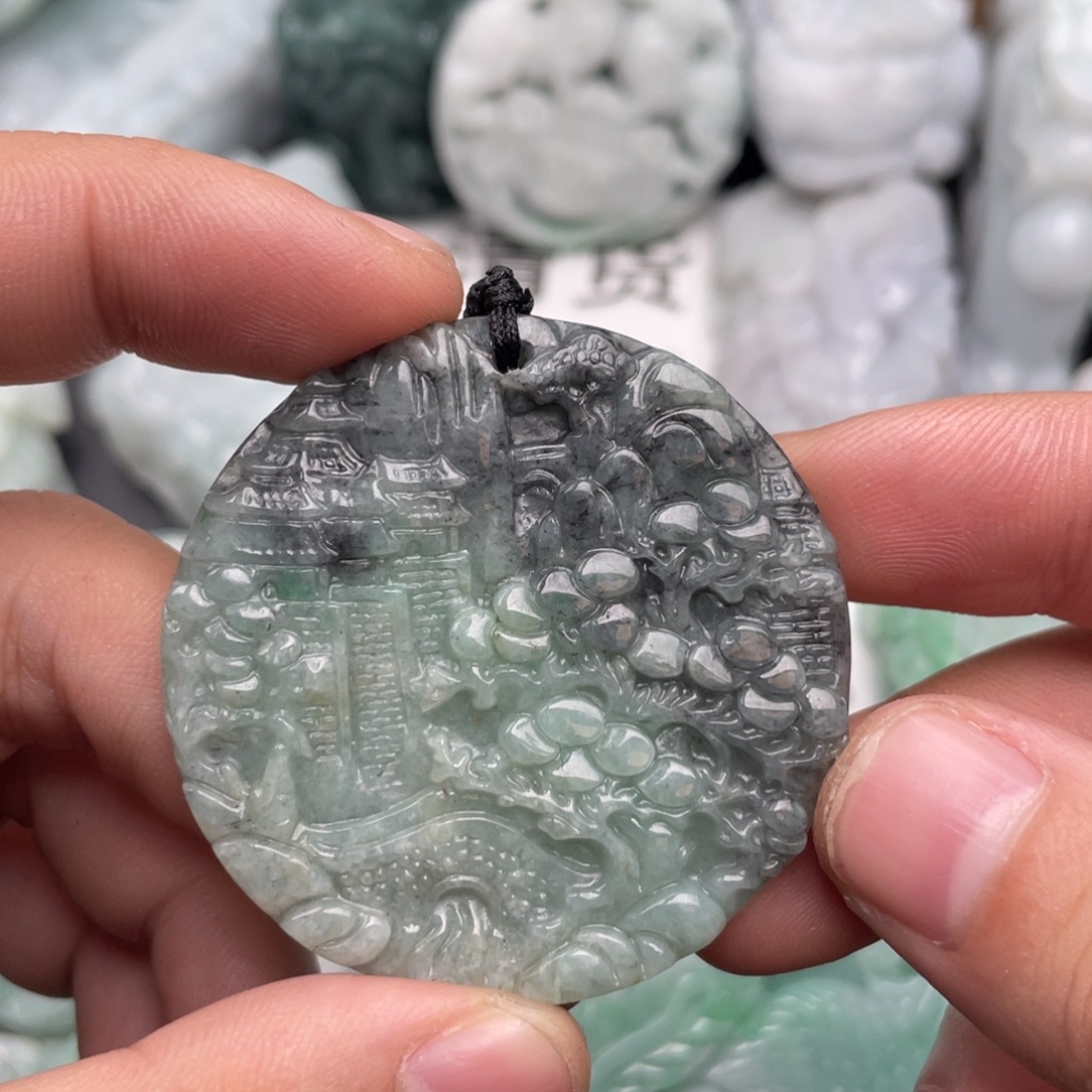 翡翠未镶嵌吊坠(不含链)