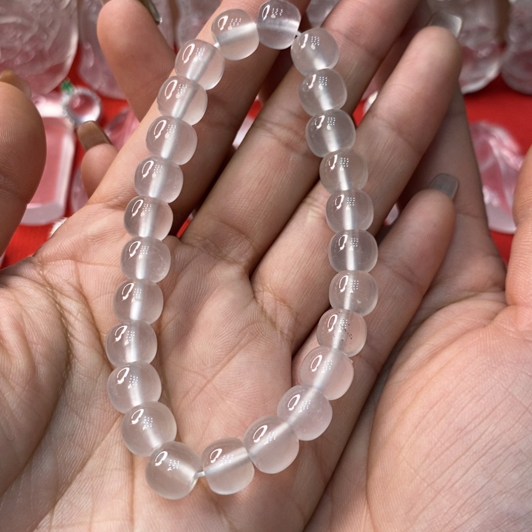 石英质玉未镶嵌手串卡9+