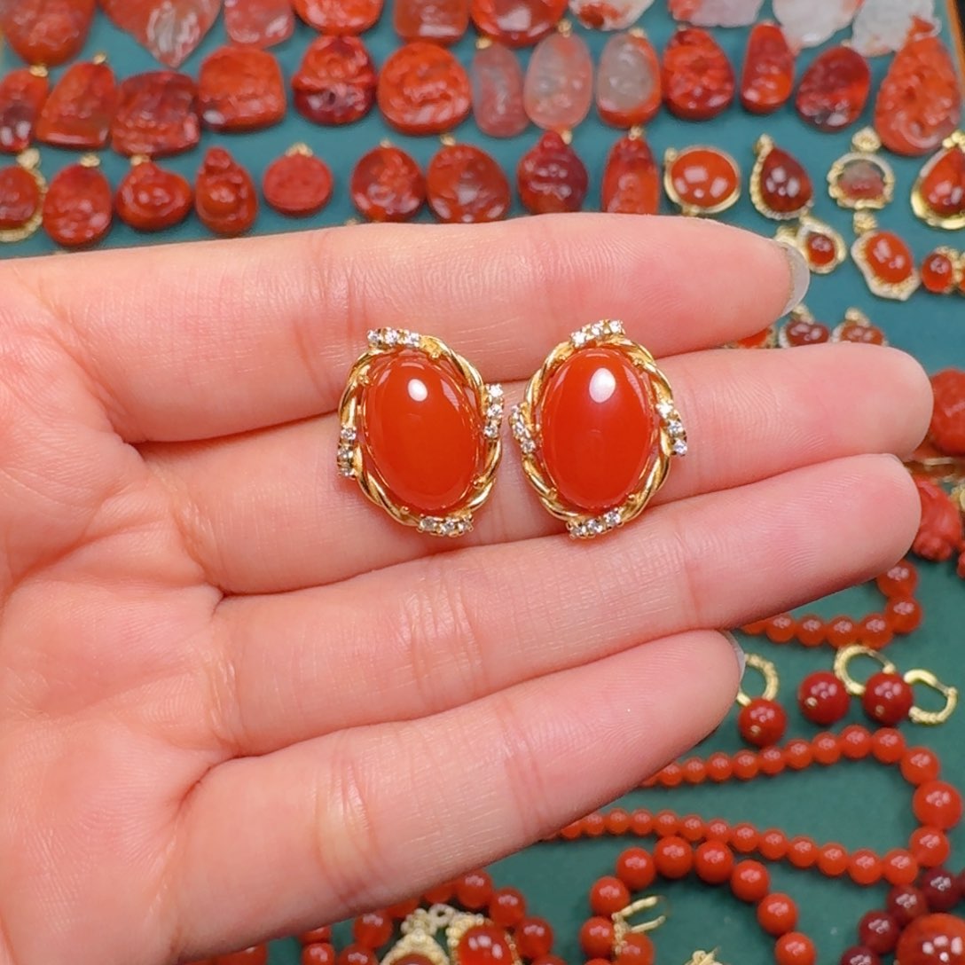 南红玛瑙南红银S925镶嵌