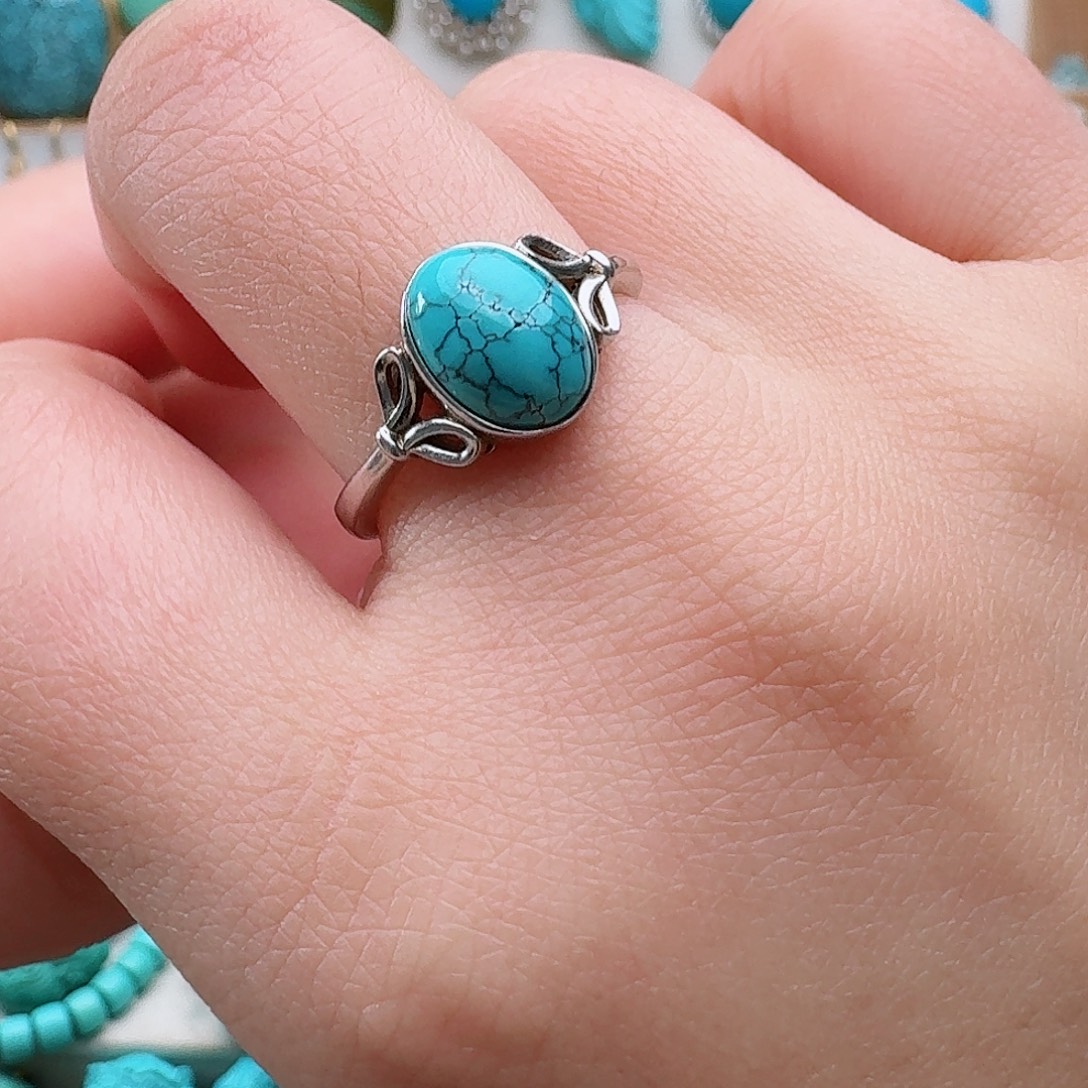 绿松石银S925镶嵌配饰