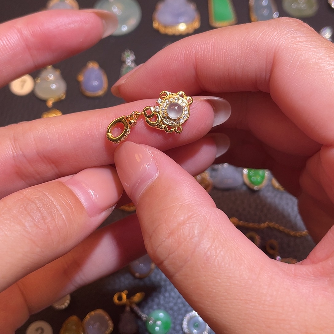 翡翠银S925镶嵌颈饰