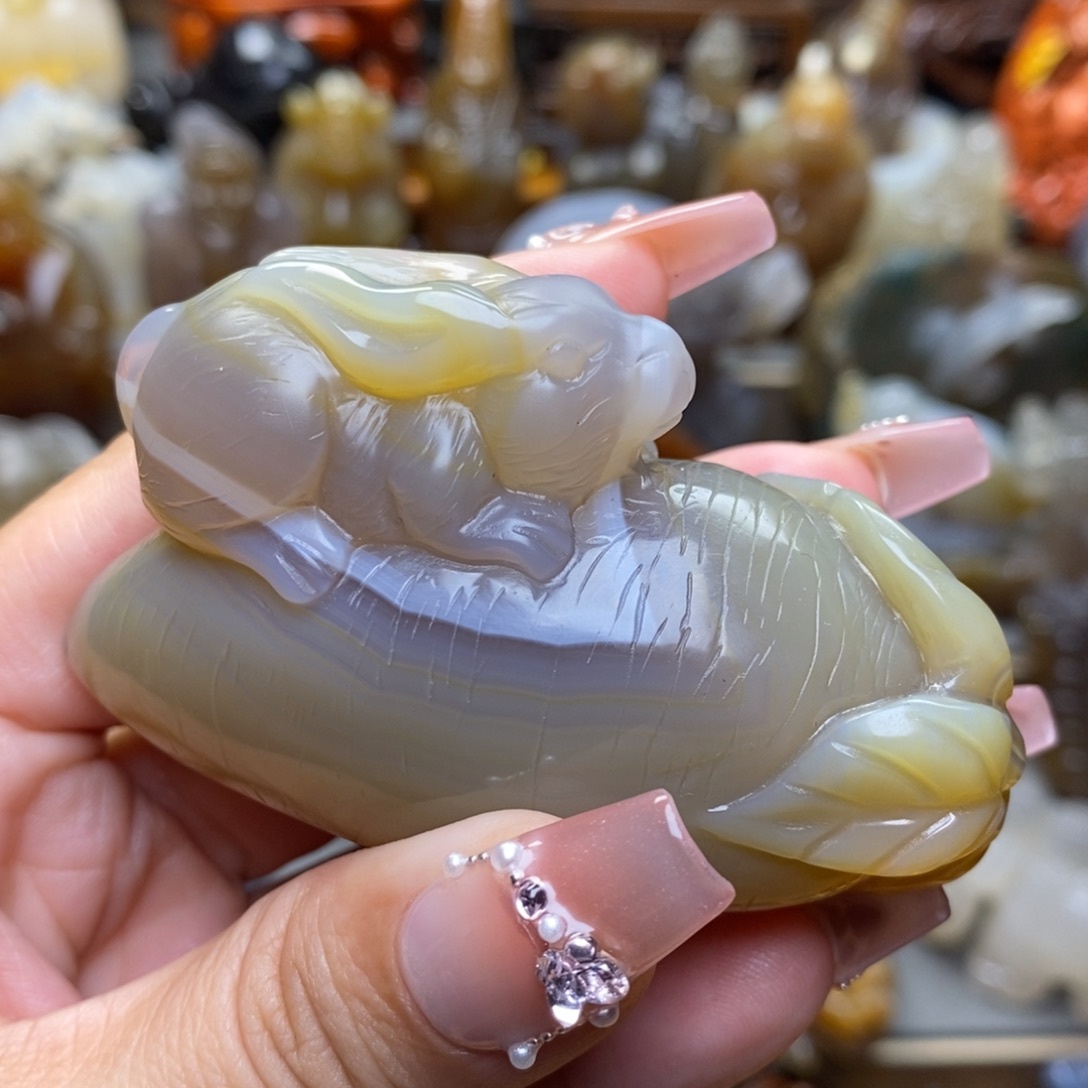 玛瑙/玉髓把件未镶嵌