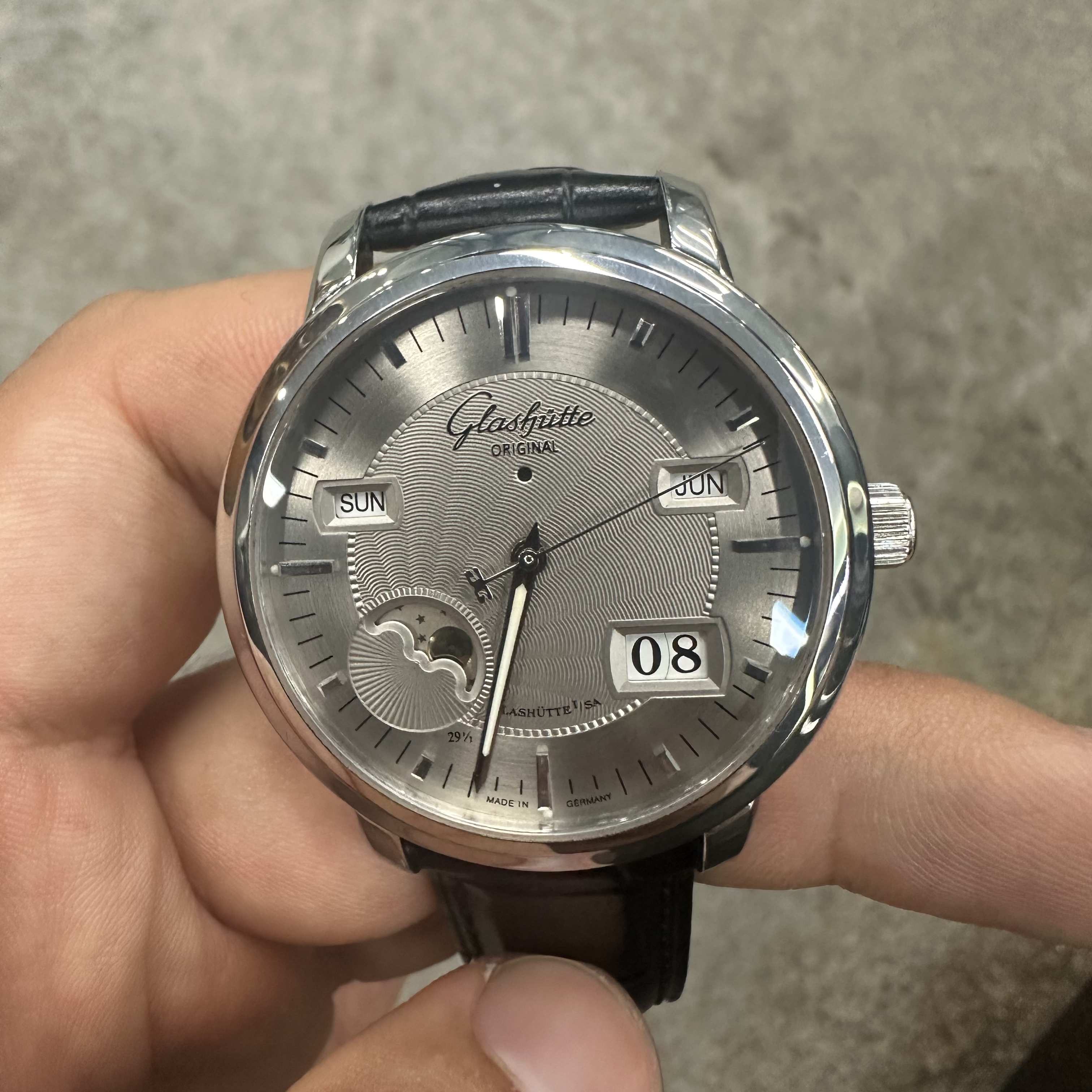 95新 Glashutte Original/格拉苏蒂 自动机械/精钢/40.1mm/单表