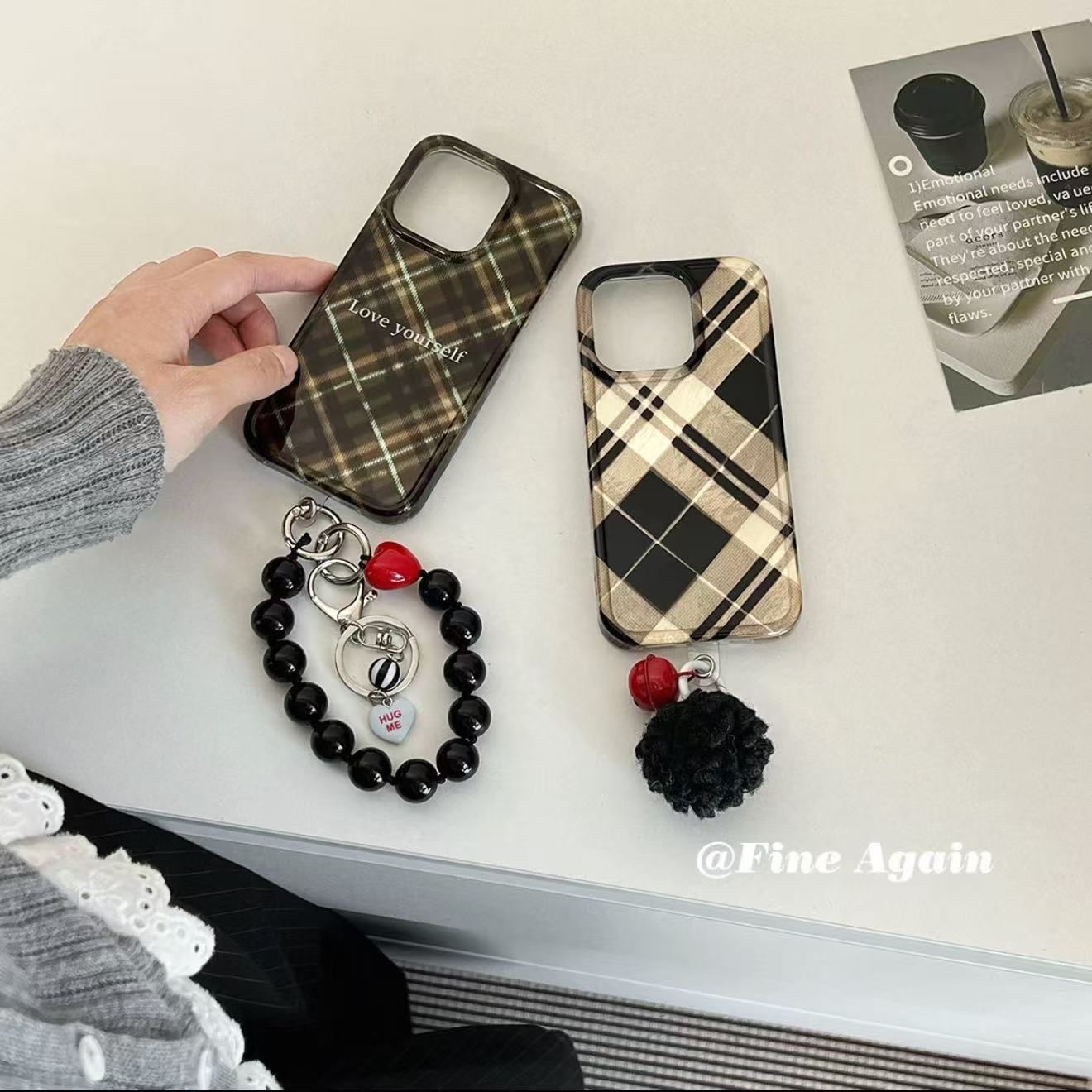 复古风小众ins美拉德锡纸纹菱格创意适用iphone16壳苹果15promax