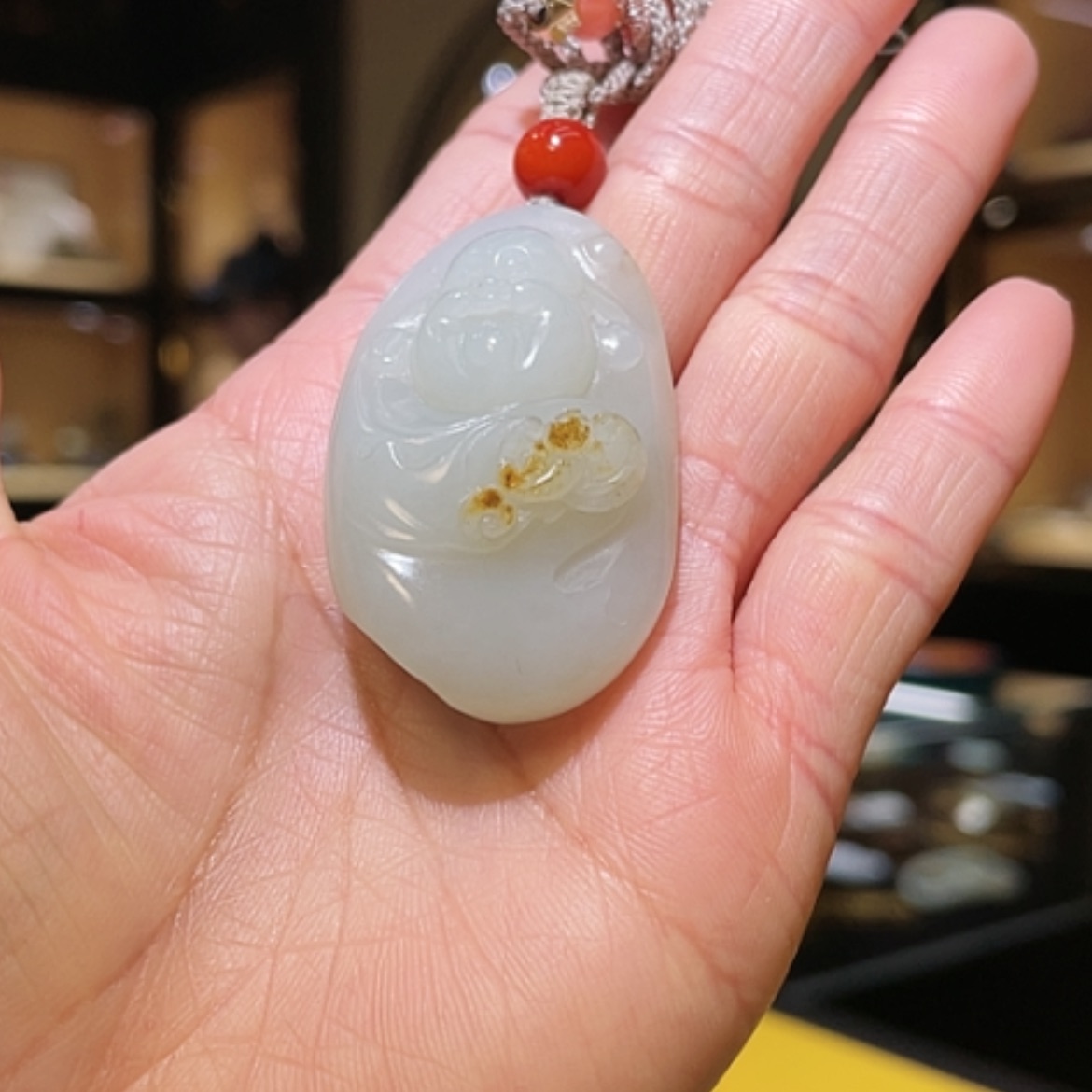 【闪购商品】和田玉颈饰未镶嵌佛引福来