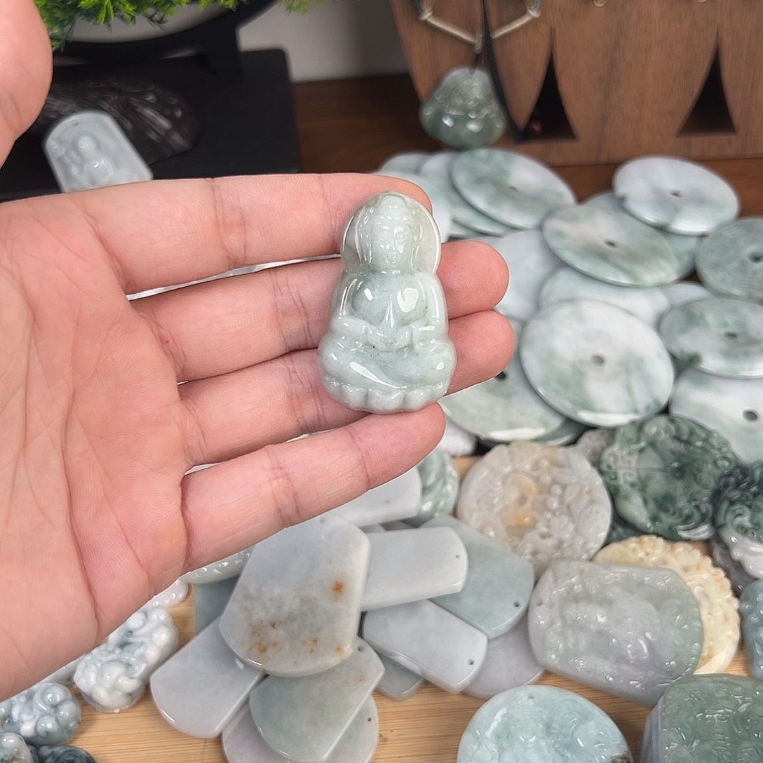 颈饰未镶嵌翡翠天然A货翡翠0015