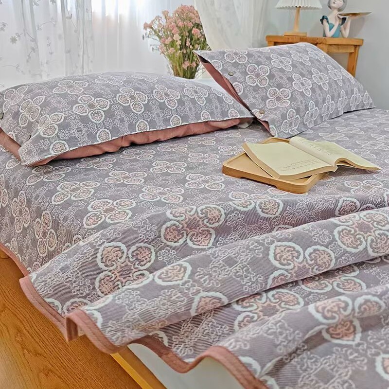 大题花老粗布软凉席轻奢风防滑纯棉