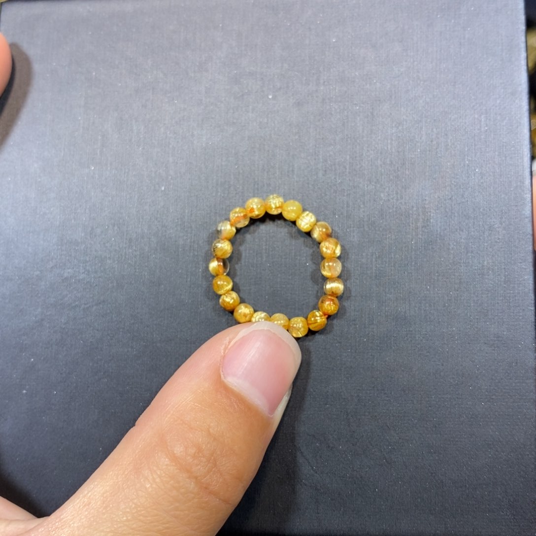 发晶戒圈未镶嵌皮****～戒指