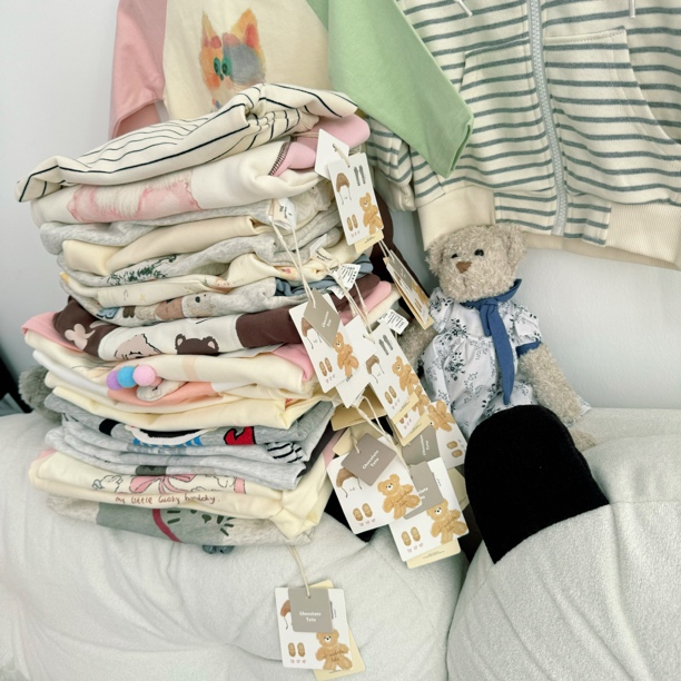 【Toto冬款】深灰色花边裤脚加绒打底裤