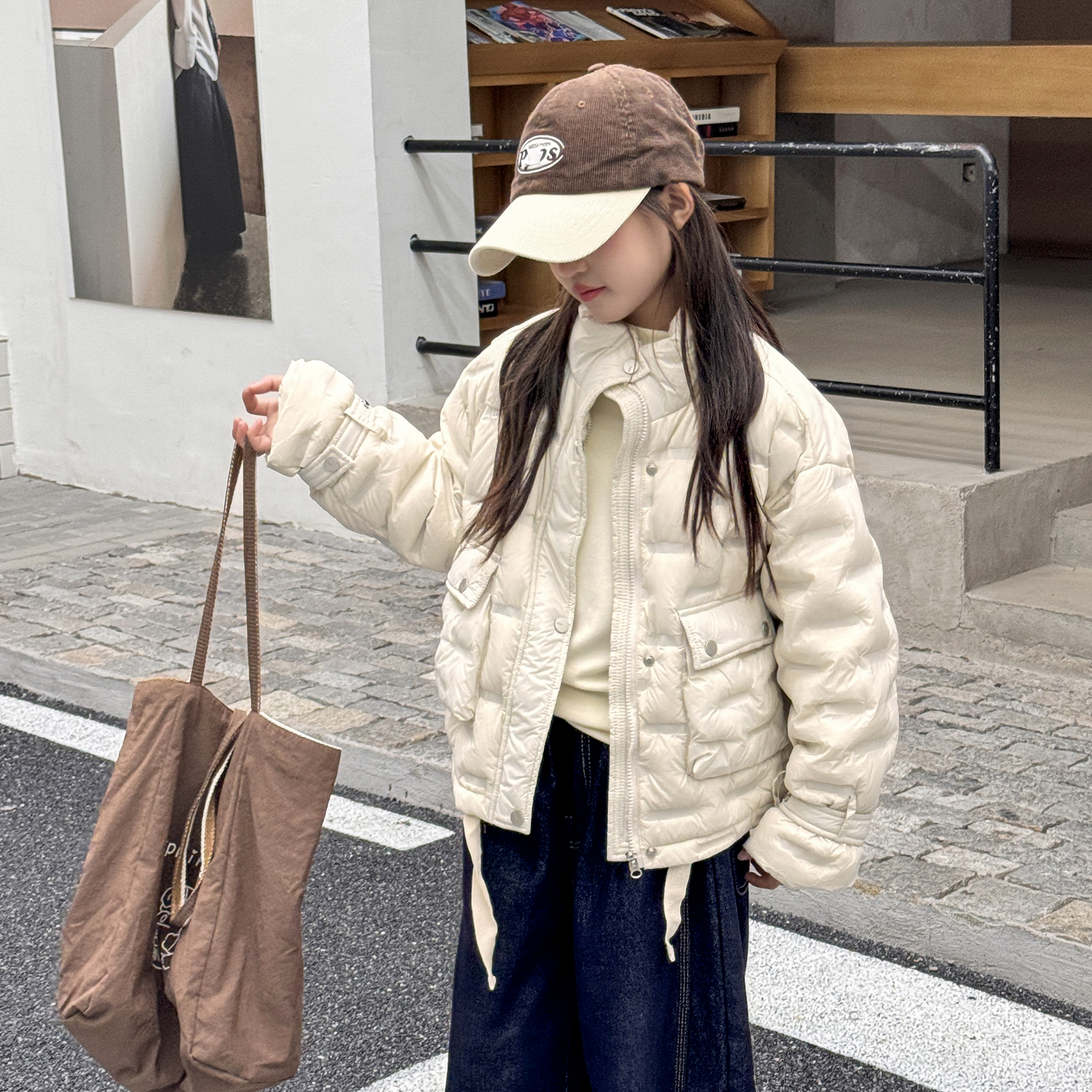 90白鸭绒‘真’羽绒】儿童潮童时尚定制设计感白鸭绒羽绒服