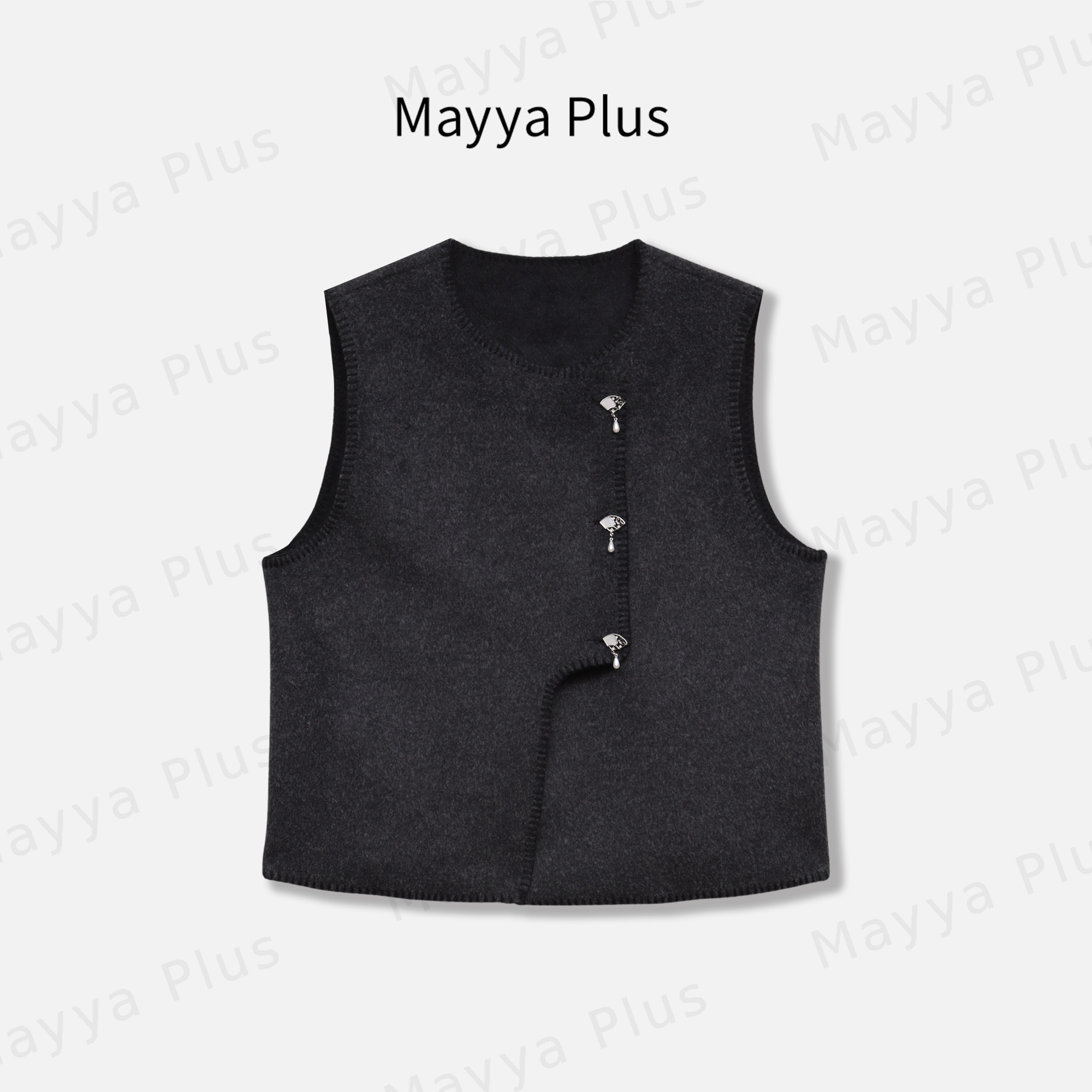 【梦华录】Mayya Plus麦芽定制新中式气质叠穿无袖马夹外套32547776