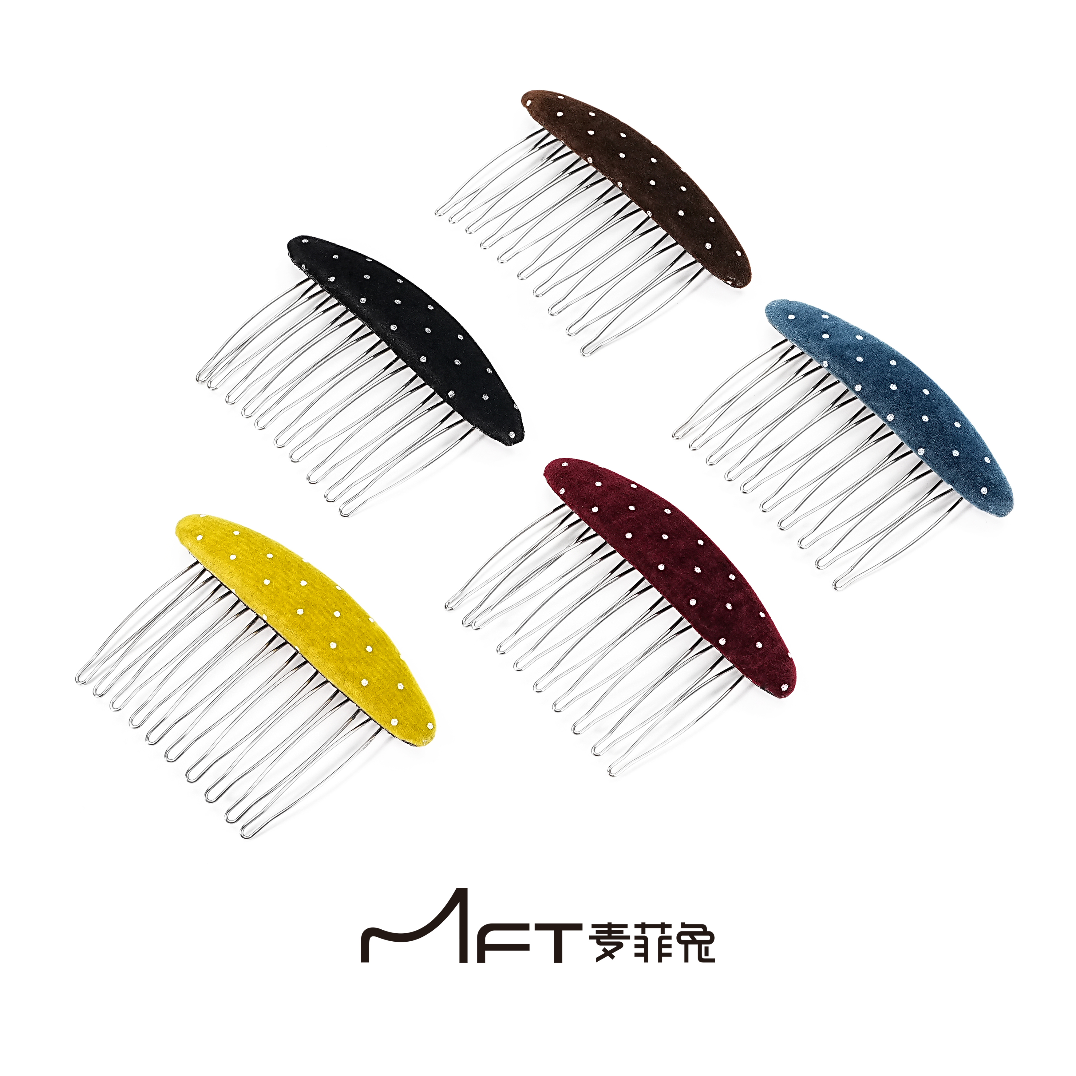 揽星眠发梳韩版秋冬多色清新碎发整理倒插梳时尚百搭侧边夹发饰