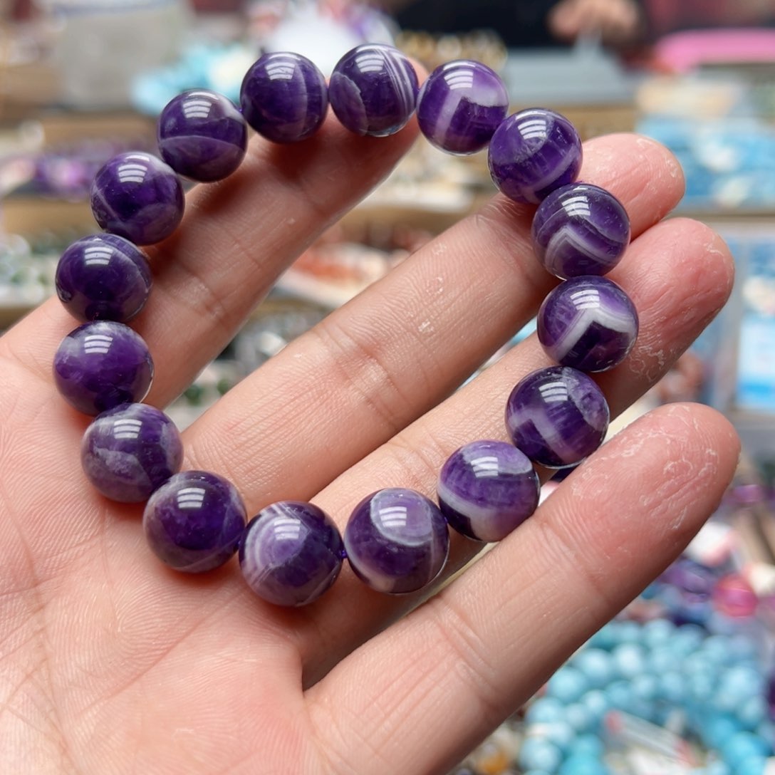 未镶嵌手链水晶梦幻紫水晶12