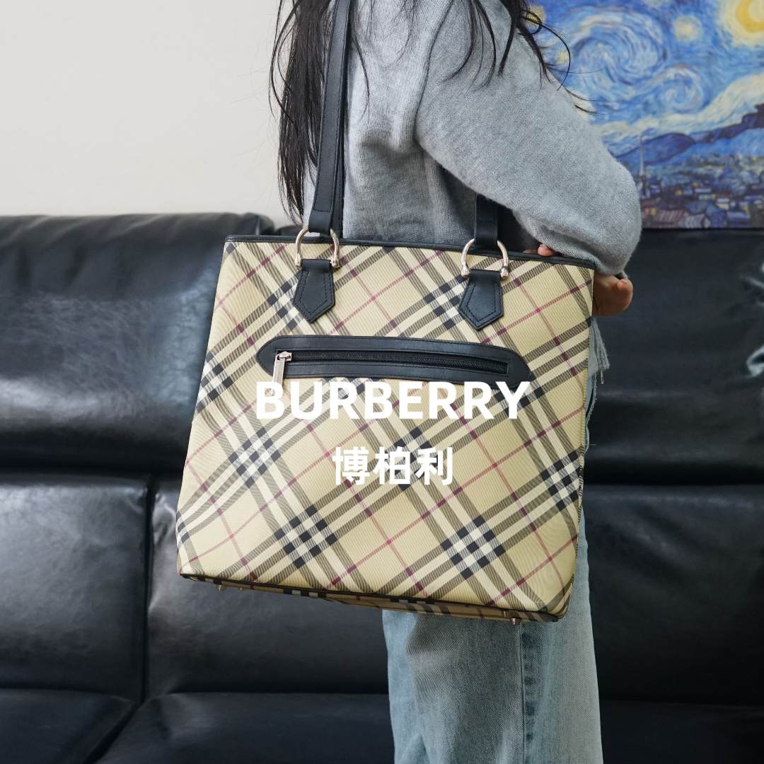 95新 BURBERRY/博柏利 巴宝莉/格纹单肩包/JJ01623898/3898
