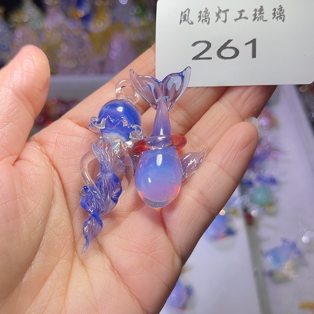 岚***ℒ吊坠（不含链）玻璃261水母鲸鱼