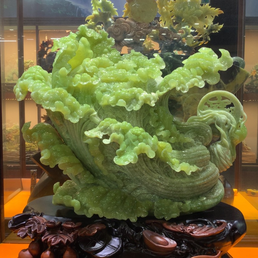 【闪购商品】未镶嵌蛇纹石玉摆件覆膜
