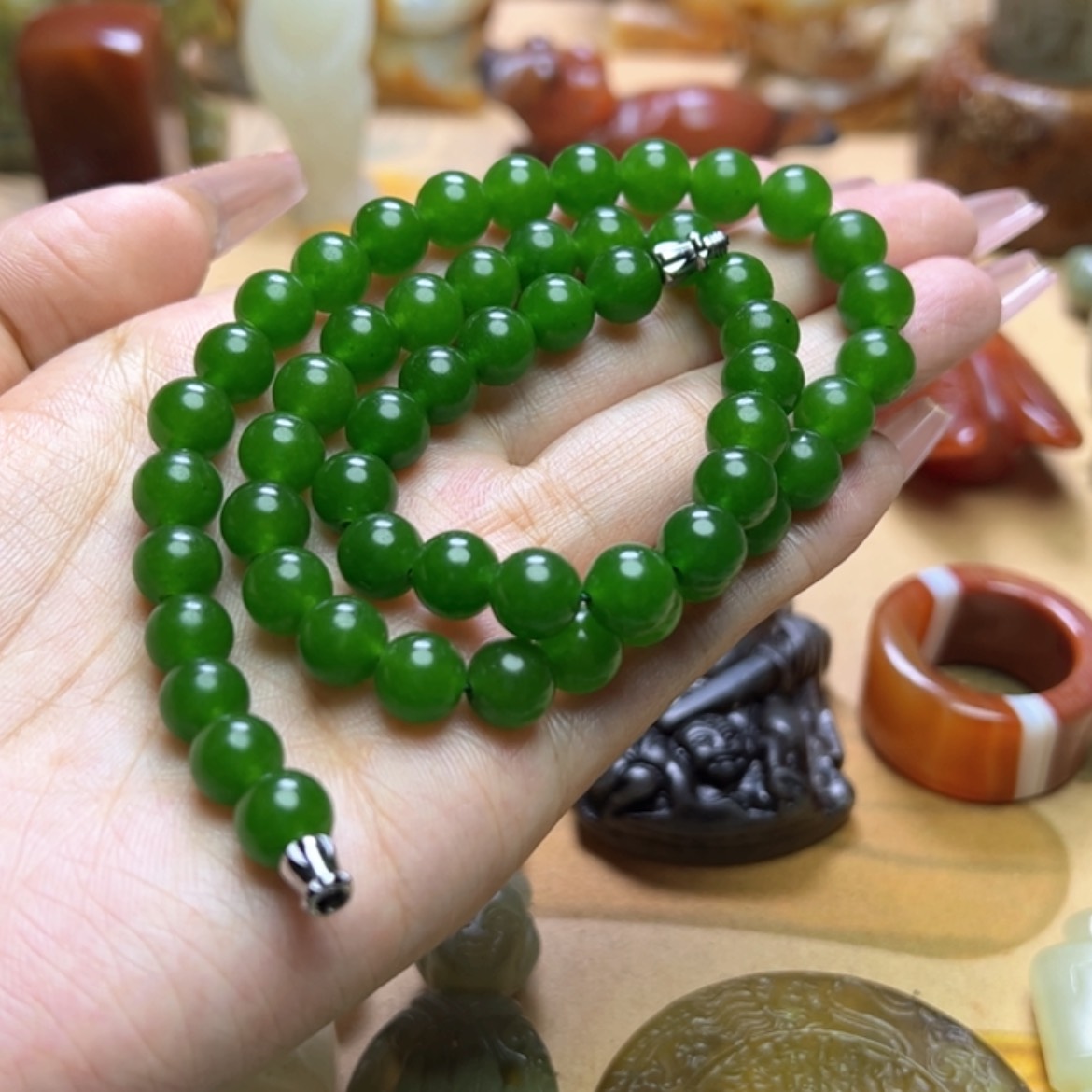 【闪购商品】蛇纹石玉颈饰未镶嵌