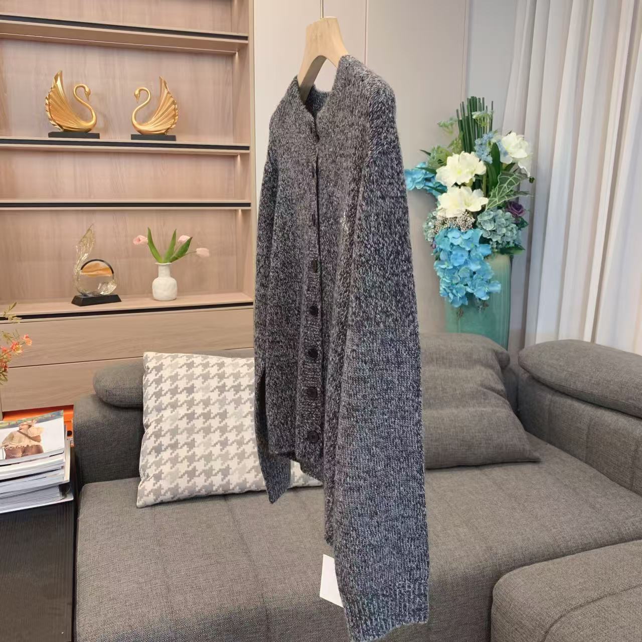 【美姐说】圆领加厚开衫70416