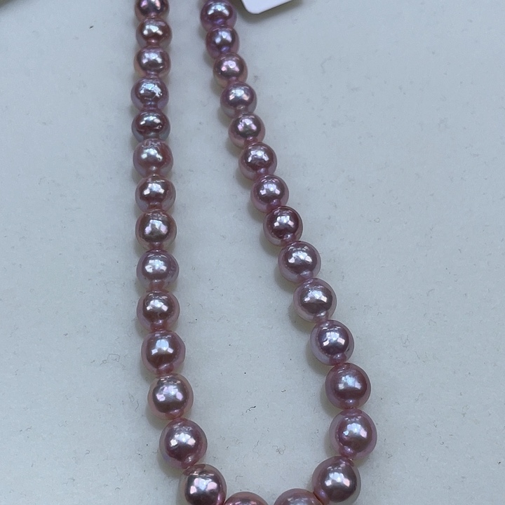 淡水珍珠颈饰银S925镶嵌7/8m炫彩