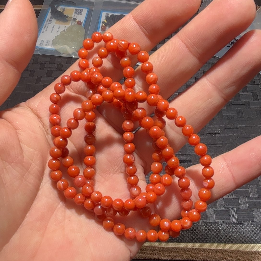 南红玛瑙南红珠串合金