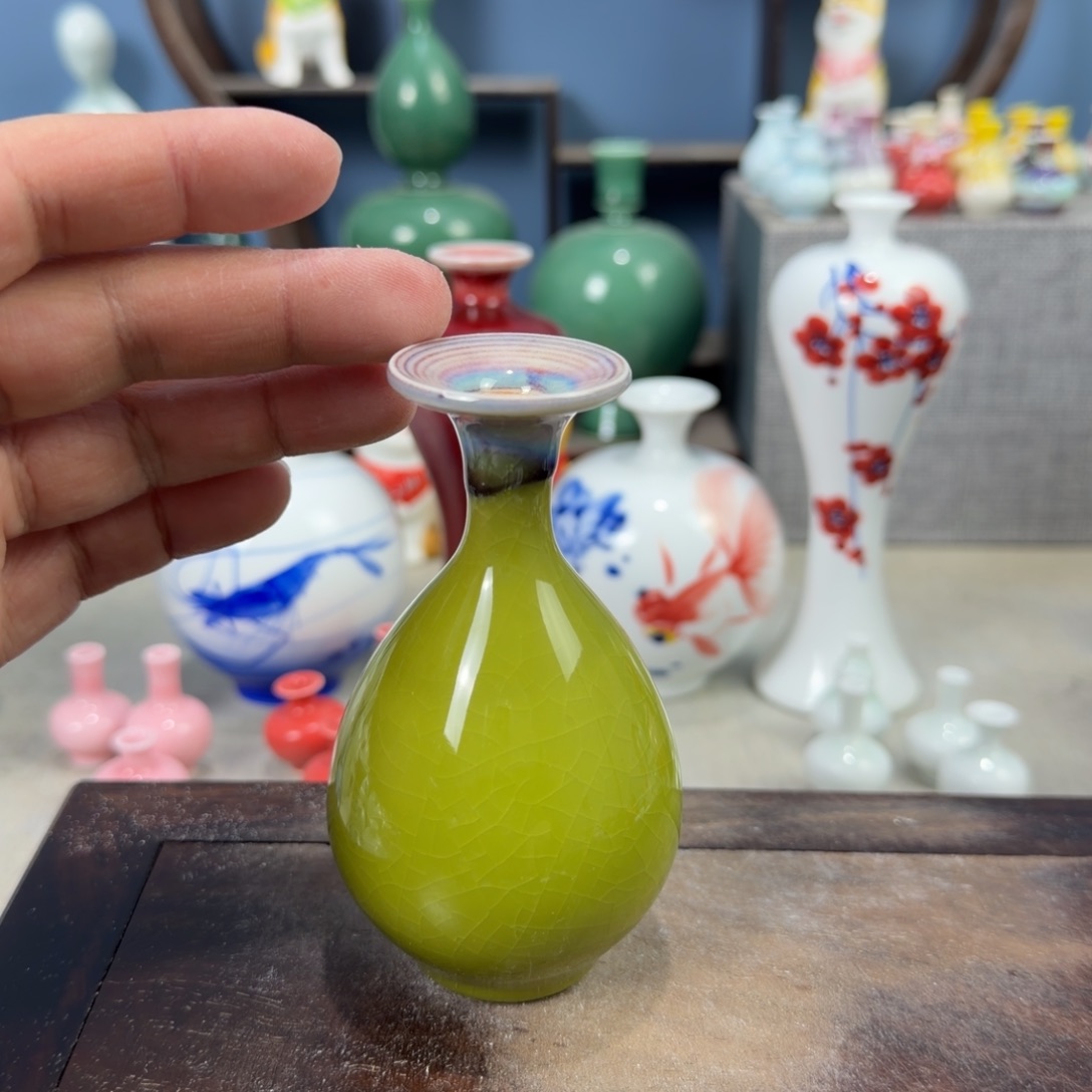 陶瓷手工小花器摆件