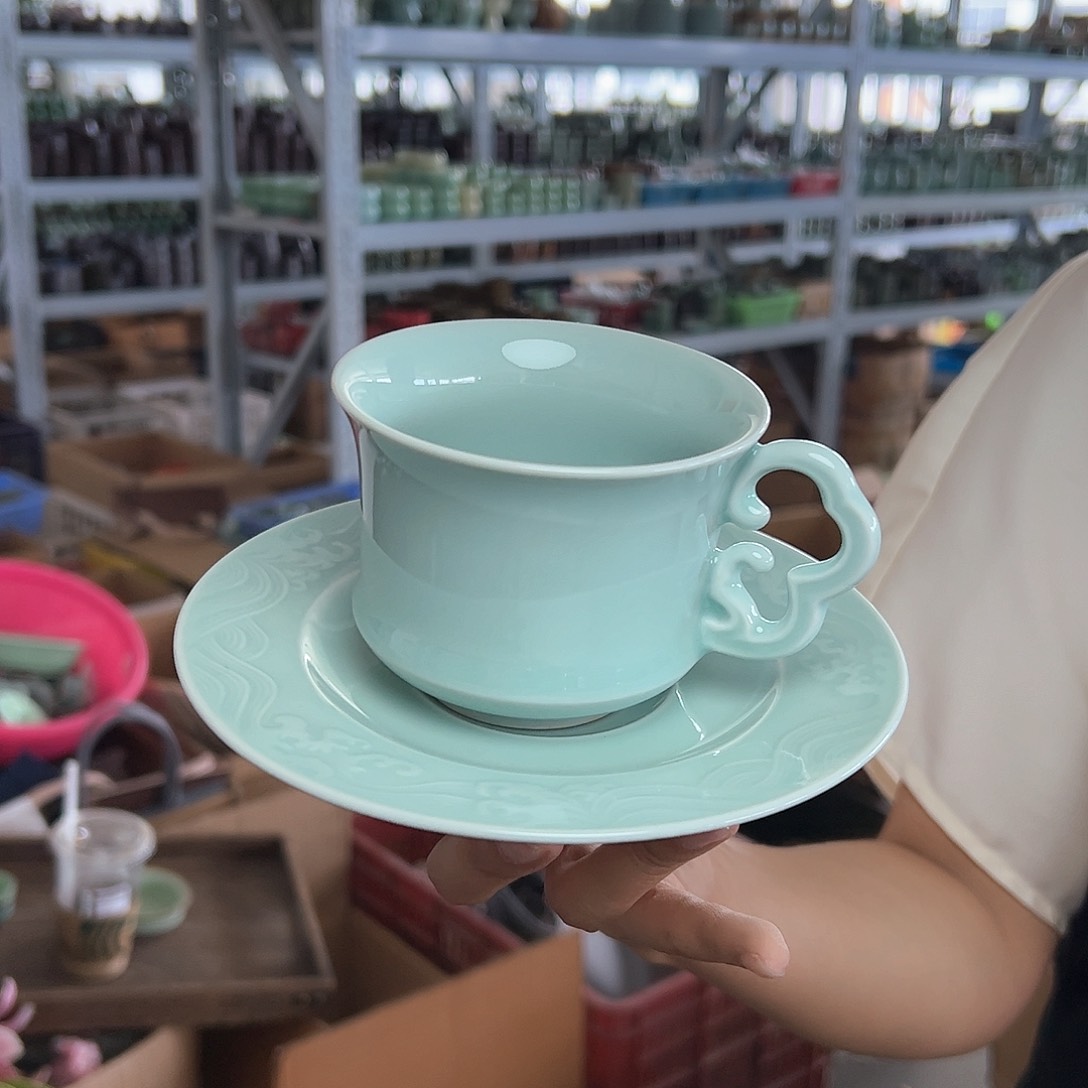 龙泉云间青瓷小米茶器