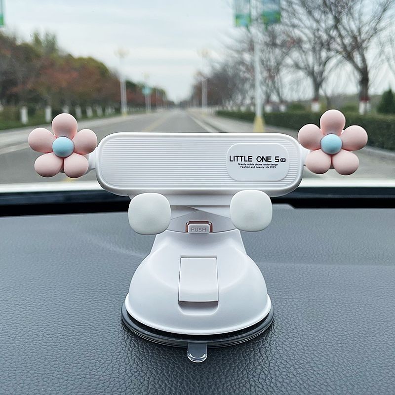 新款车载手机支架可爱汽车导航手机支架车载专用中控台吸盘式AEV