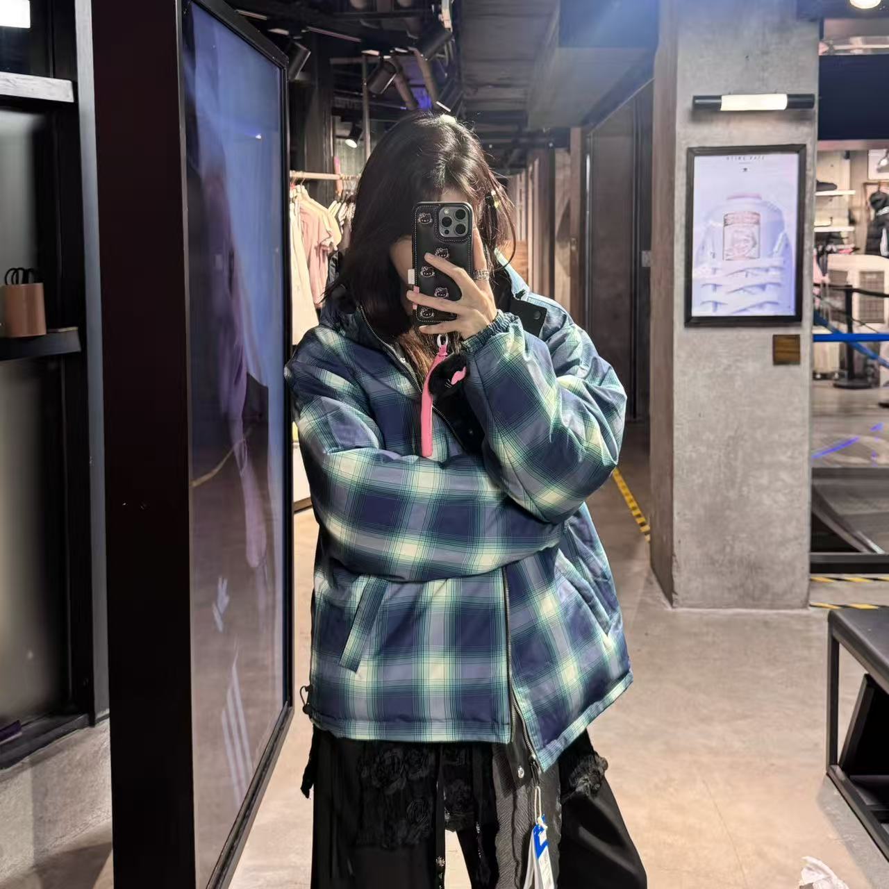 adidas三叶草 保暖双面穿运动鸭绒连帽羽绒服 KF9277 KF9278 