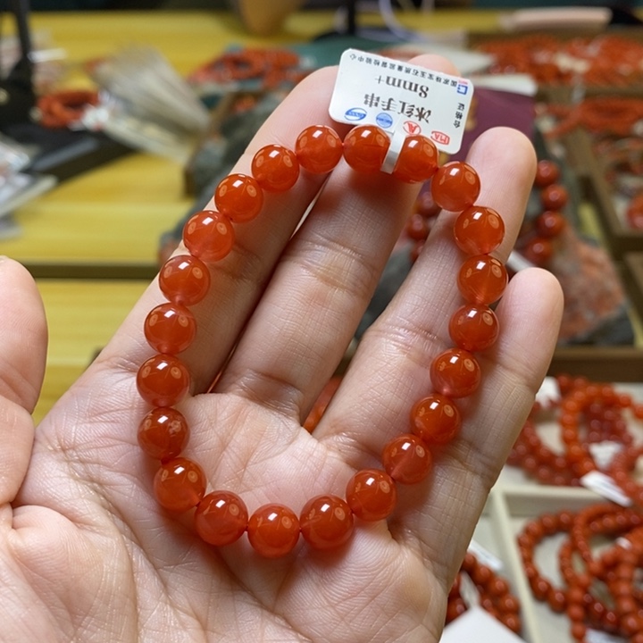 未镶嵌卡8南红玛瑙昱*