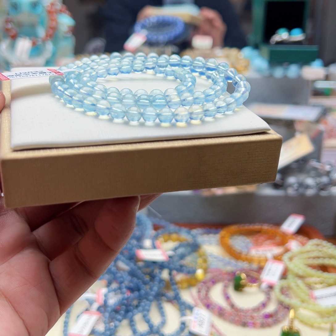 未镶嵌手链水晶海蓝吧圣兰