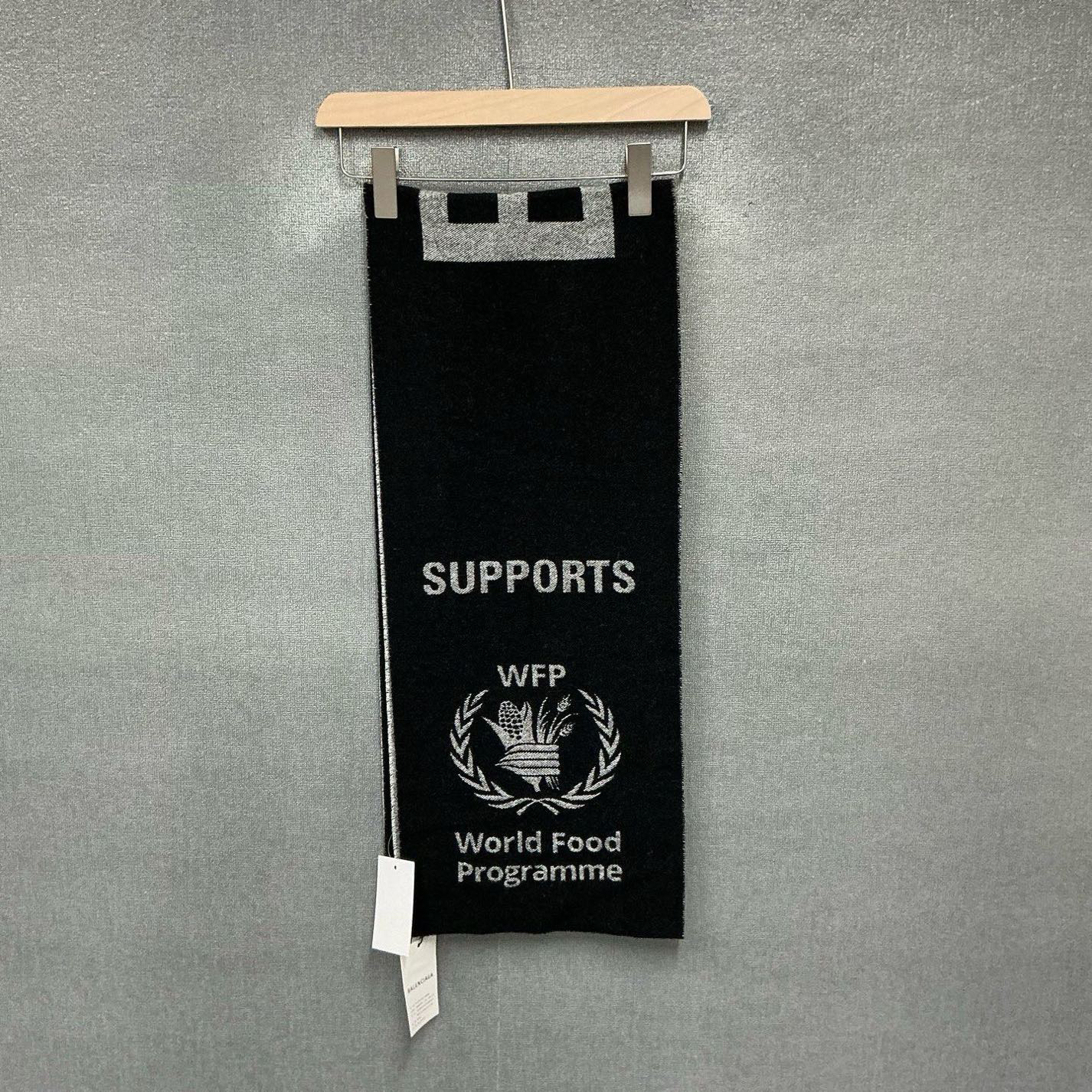 未使用 Balenciaga/巴黎世家 粮食署双面羊毛围巾 全新带吊/7098