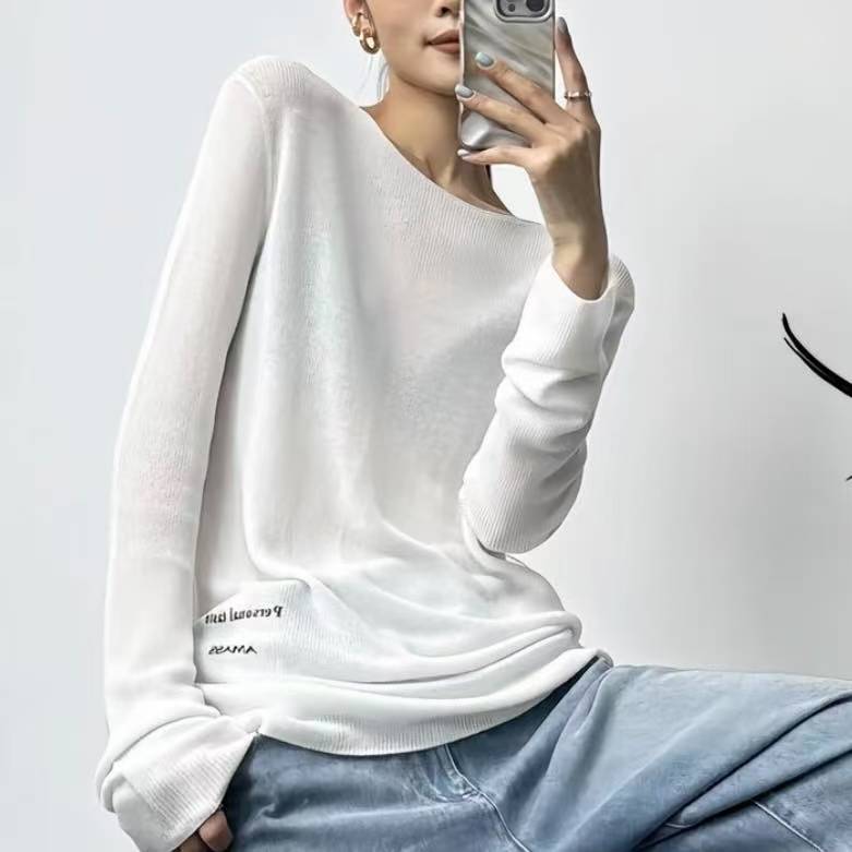 阿玛施AMASS夏季长袖新款休闲设计师针织538037-1T43361