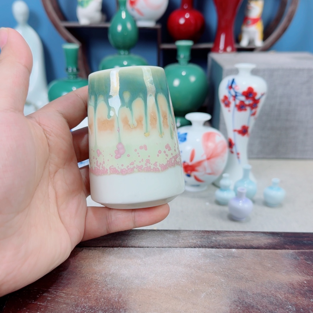 陶瓷手工小花器摆件